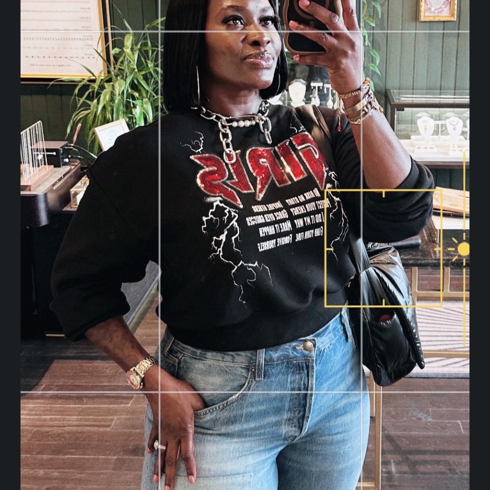 Cotton On Women’s Black Tee with Red Graphic